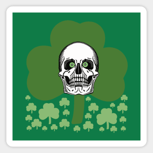 Sugar Skulll Bones and death, St Patricks Day Magnet